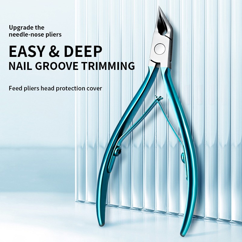Professional Nail Clipper Cuticle Remover Scissors Cuticle Nail Pusher Scraper Dead Skin Clipper Manicure Pedicure Tool