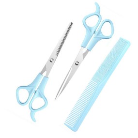 Low Price Children and Adult Haircut Salon Scissors PP Handle Home Hair Cutting Scissors with Baby Comb