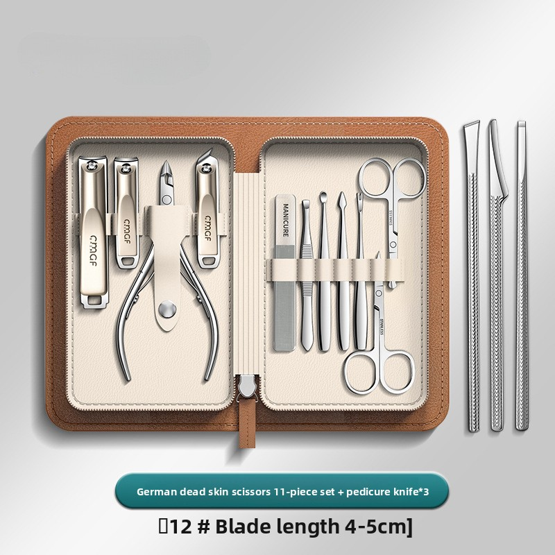 Stainless Steel Manicure and Pedicure Set Nail Clipper Set with Cuticle Nipper and Men Women Grooved Nipper