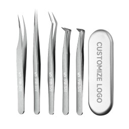 Hot Sale Stainless Steel Slant Tip Eyebrow Tweezers Slant and Pointed Tip Tweezers Pliers Professional Beauty Salon Eyebrow Removal Tool