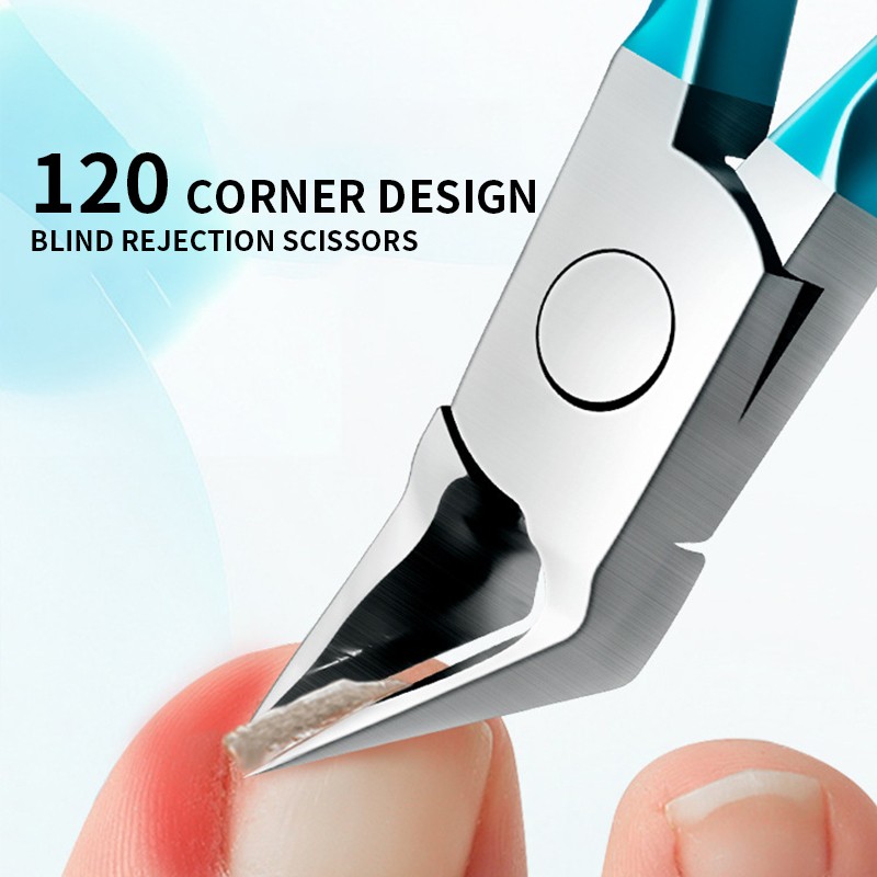 Professional Nail Clipper Cuticle Remover Scissors Cuticle Nail Pusher Scraper Dead Skin Clipper Manicure Pedicure Tool