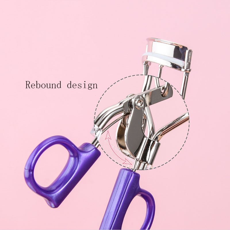 Purple Portable Eyelash Curler Tool Cosmetic Beauty Makeup Eye Lash Curler for Eyelash Curling