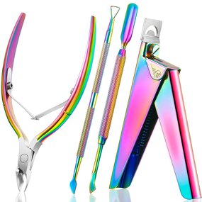 2023 Professional Stainless Steel Nail Clipper Manicure Pedicure Set False Tip Clipper Cuticle Trimmer Multicolor