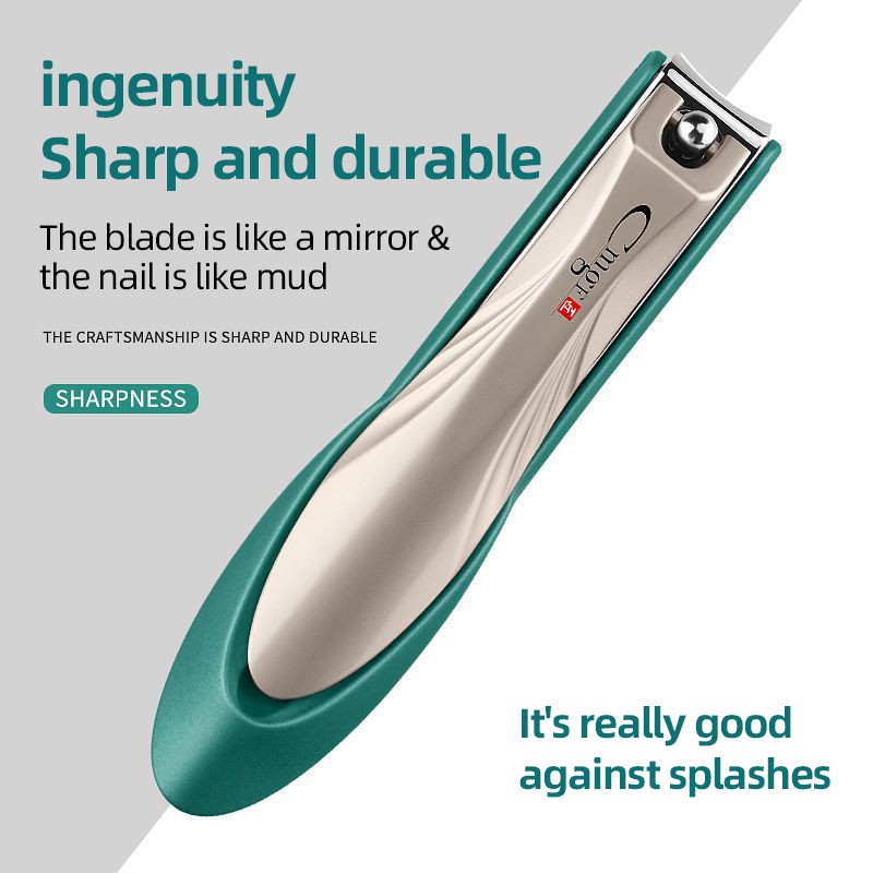 Professional 3pcs Anti-Splash Stainless Steel Nail Clipper Set Manicure Tool Ingrown Finger Nail Mantis Shape Beveled Edge Gift Box