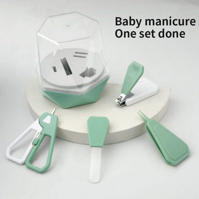 All Types Baby Supplies 5 pcs Baby Nail Set Other Baby Supplies Nail Care Set with Cute Baby Case