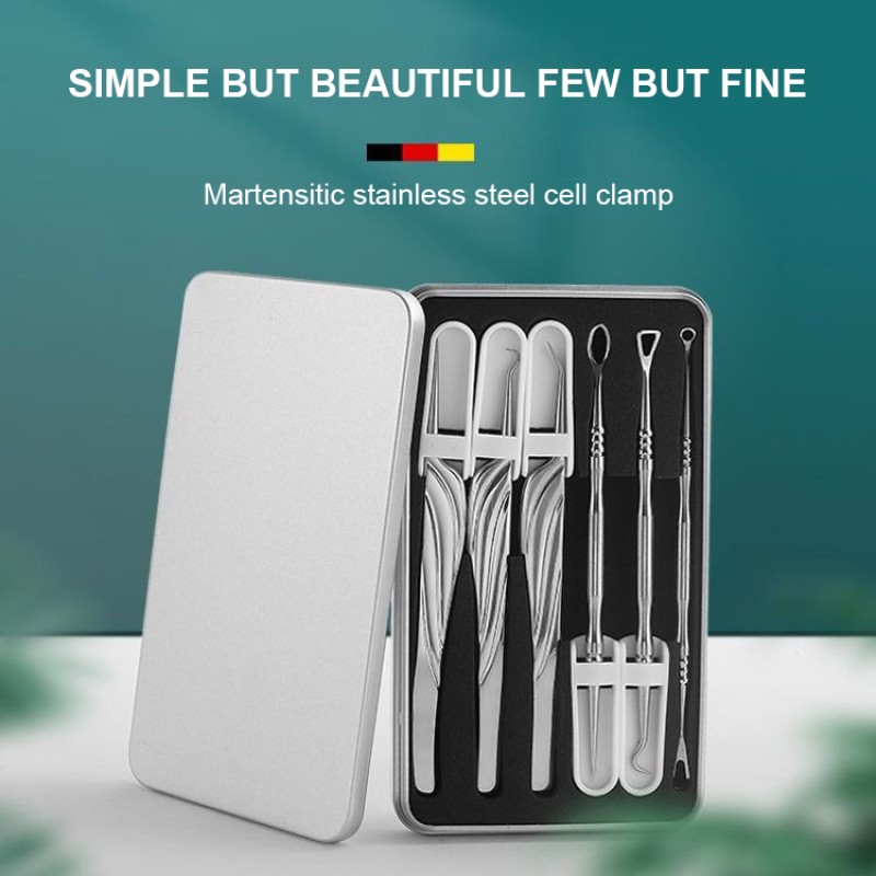 Hot Sale 2/3/6 in 1 Ear Pick Set Stainless Steel Ear Wax Remover Tool Nail Learning Tool with Beauty Salon