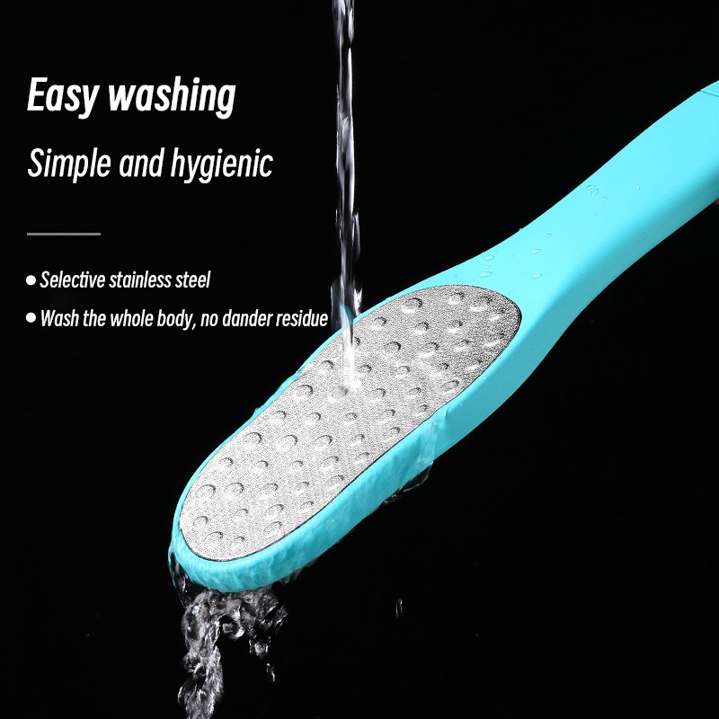 Pedicure Tool Heel Scraper File Tool Exfoliating Callus Brush Stainless Steel Foot Grinder Double Sided Pedicure
