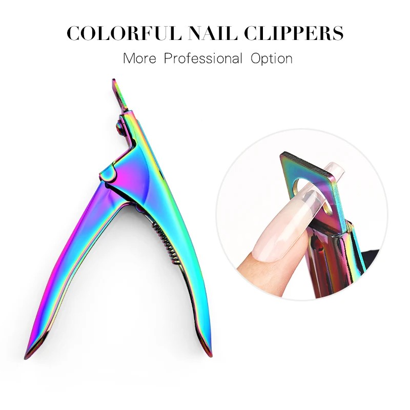 Adjustable Acrylic UV False Nail Tip Clipper Stainless Steel Nail Trimmer Nail Art Salon Manicure Tool