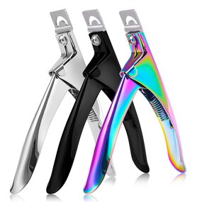 Professional Gel Nail Clipper Stainless Steel Straight Edge Acrylic Nail Clipper Tip Manicure Trimmer Guillotine Clipper False Nail