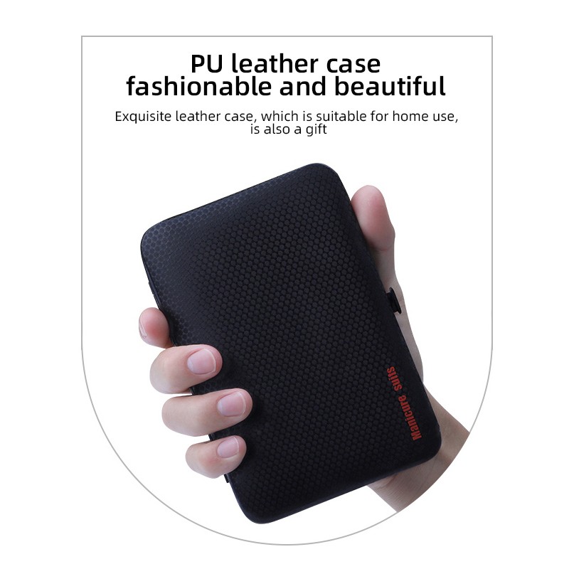 18PCS Manicure Set Pedicure Set Nail Clipper Stainless Steel Cuticle Clipper Nail Clipper Trimming Tool with PU Case Kit