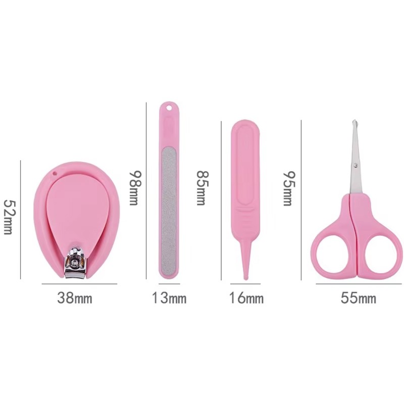 Newborn Baby Nail Scissors Infant Nail Care Tool Children Safety Portable Nail Clipper Trimmer Tweezers with Box Baby Manicure Set