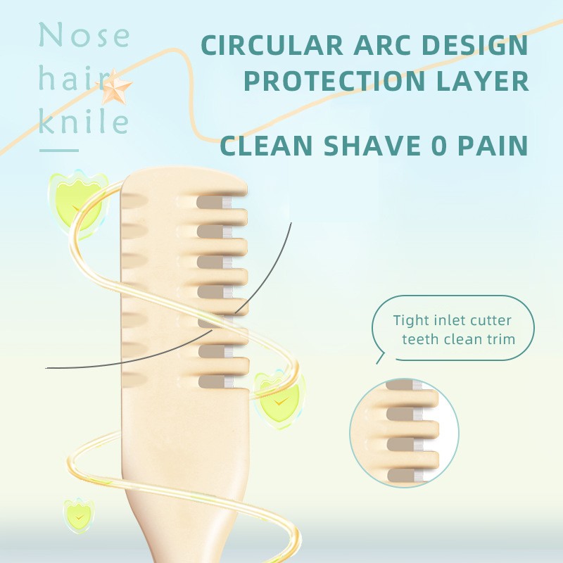 Nose Ear Hair Trimmer 360 Rotation Shaving Double Sided Comb Razor Nostril Cleaner Portable Women Nose Hair Trimmer
