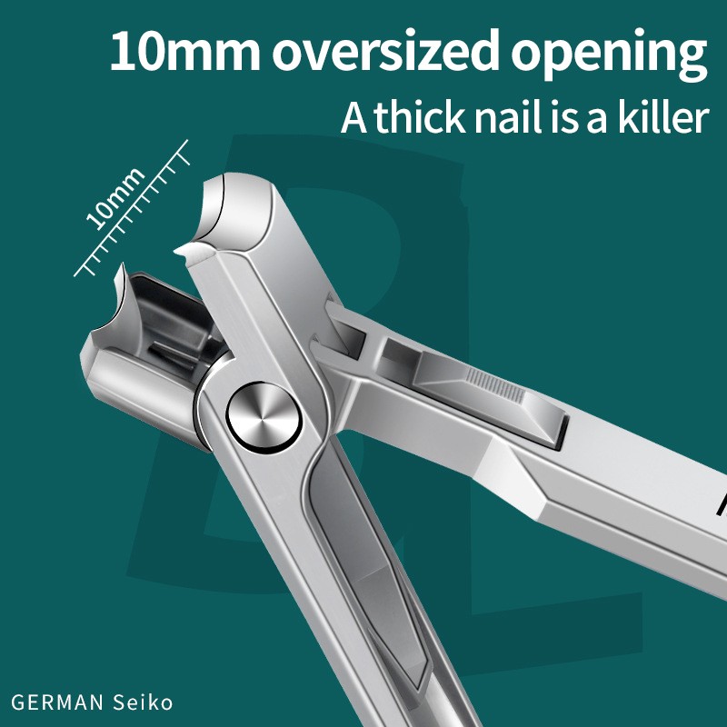 High-Quality Powder Steel Manicure Tool Nail Clipper Set with Super Wide Jaw Opening Trimmer Sharp Jaw Toe Finger Nail Clipper