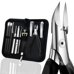 Professional Stainless Steel Nail Clipper Tool Ingrown Toenail Clipper Manicure Pedicure Knife Set Foot File Cuticle Finger