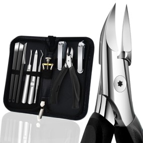 Professional Stainless Steel Nail Clipper Tool Ingrown Toenail Clipper Manicure Pedicure Knife Set Foot File Cuticle Finger