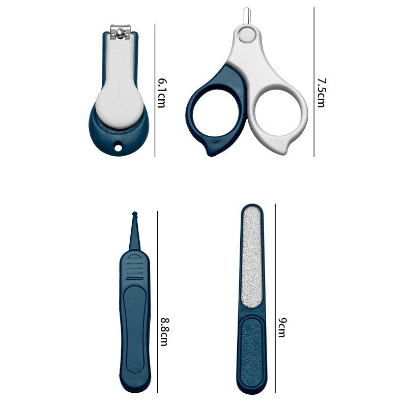 Hot Sale 4 in 1 Baby Nail Care Set Stainless Steel Nail Clipper Set Beauty Set Home Nail Clipper Tool