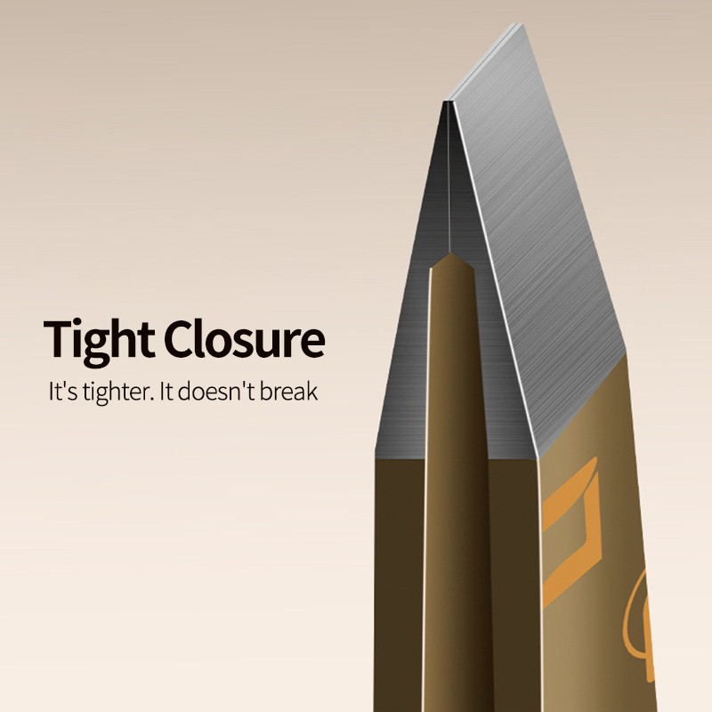 Hair Removal Tweezers Stainless Steel Eyebrow Tweezers Slant Tweezer Silver Tip Pointed Face Harmless Makeup Beauty Tool Brown