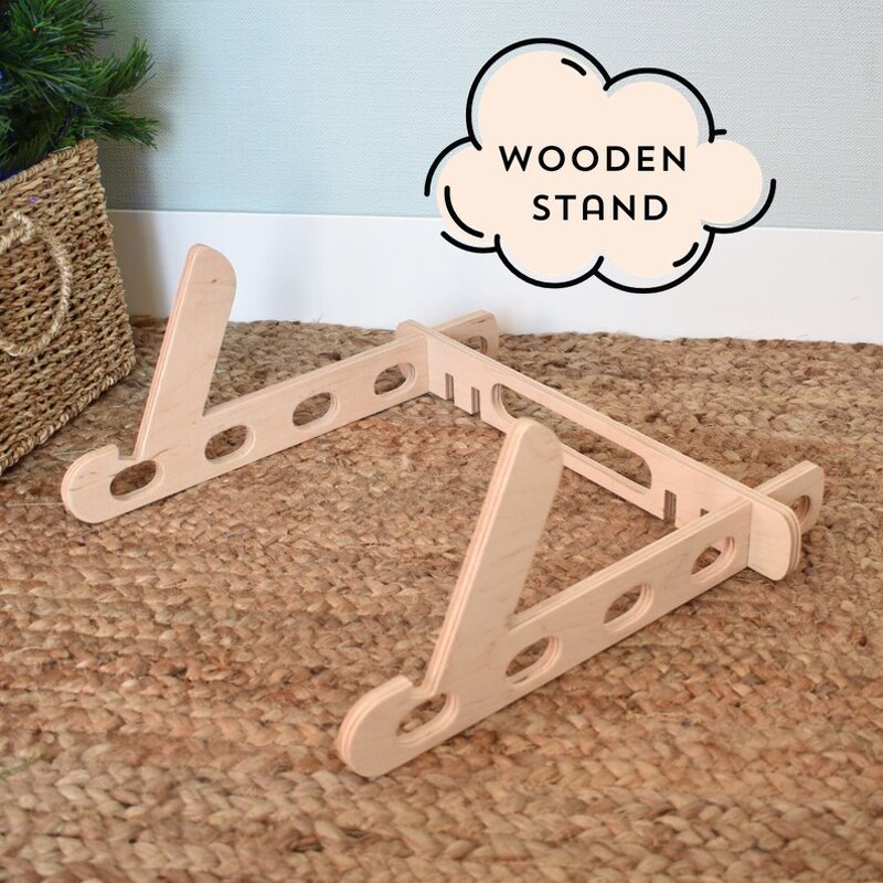 Learning Play Wooden Large Panel Felt Activity Board Wall-mounted Montessori Toy Wood Sensory Activity Board