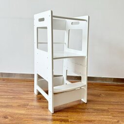 Adjustable Wooden Learning Tower Multi-Purpose Learning Stool Kitchen Helper Children's Learning Tower