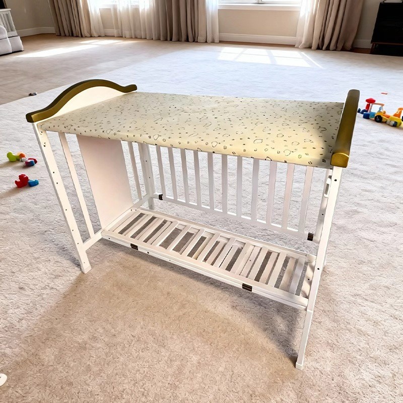 Multifunctional Adjustable Sleep Storage Wooden Crib