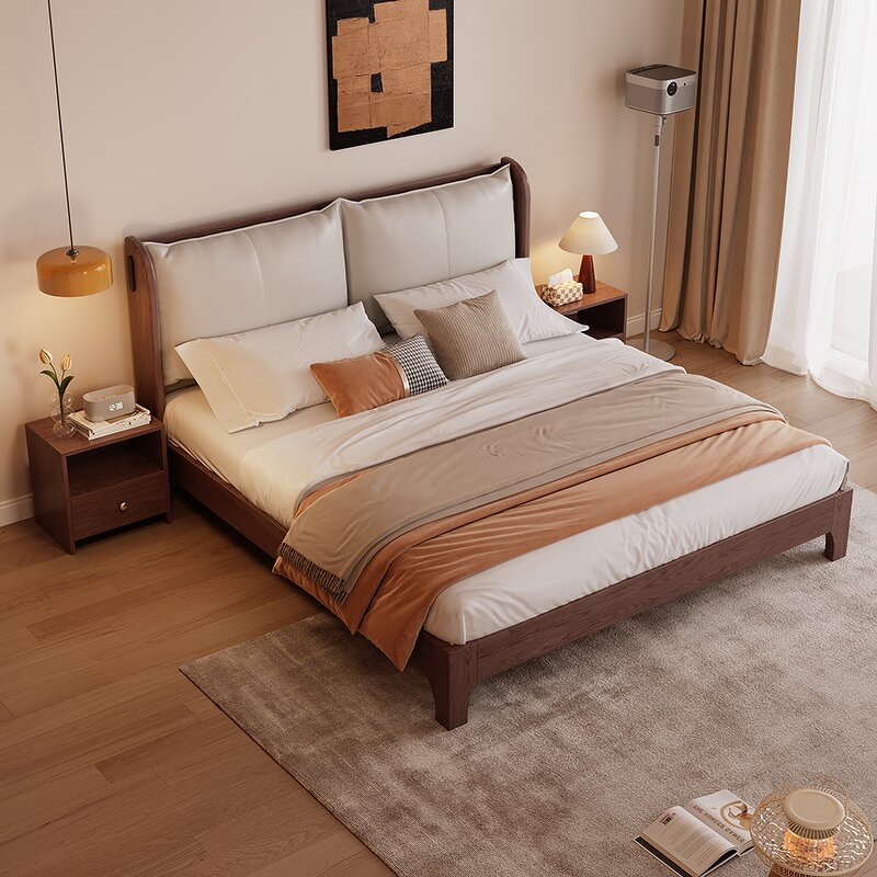 Modern Children's Wood Full Double Bed Storage Children's Frame Bed Boys Children's Bed