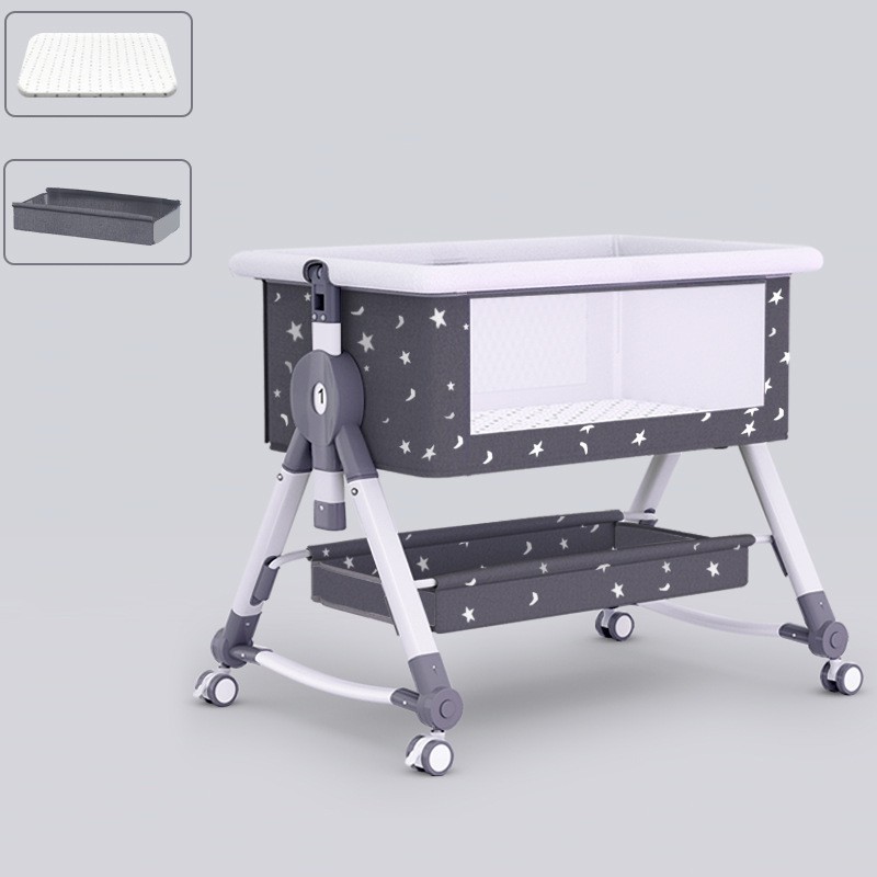 Hot Sale Multifunctional Foldable Bedside Crib Portable Newborn Bassinet Bedside Crib for Parents
