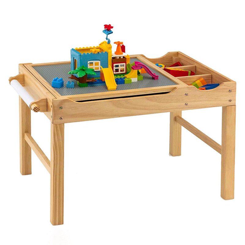 Multifunctional Sand Water Wood Activity Sensory Children's Interactive Table and Chair