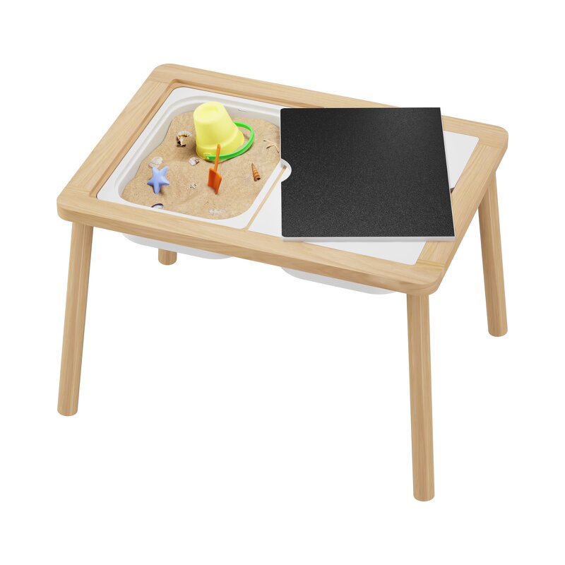 Multifunctional Sand Water Wood Activity Sensory Children's Interactive Table and Chair