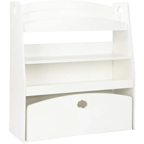 Library White Bookshelf Children's Cabinet Mini Modern Organizer Wooden Children's Bookshelf