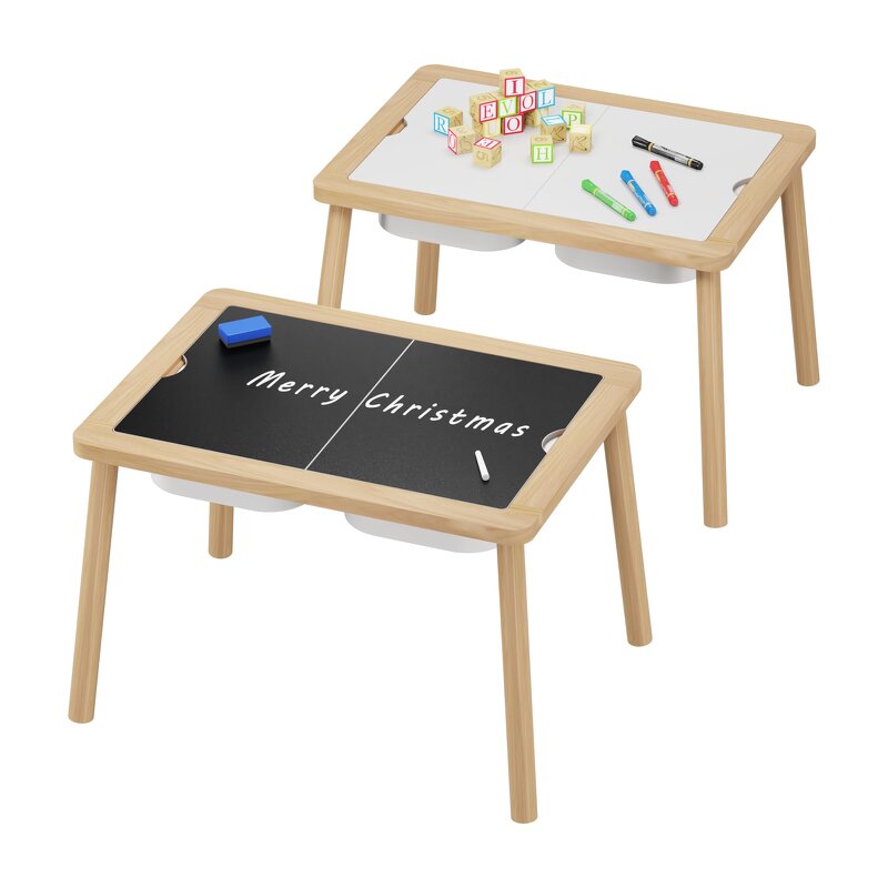 Multifunctional Sand Water Wood Activity Sensory Children's Interactive Table and Chair