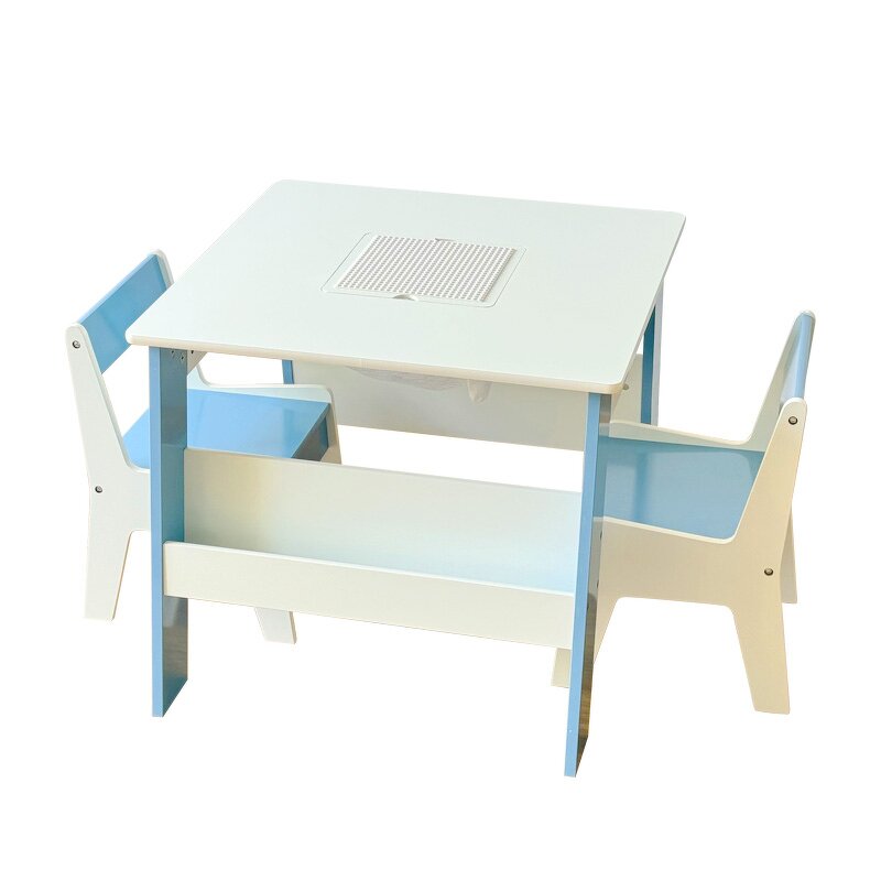 Ergonomic Modern Eco-Friendly Children's Activity Table Wooden Furniture Play Activity Children's Table and Chair Set