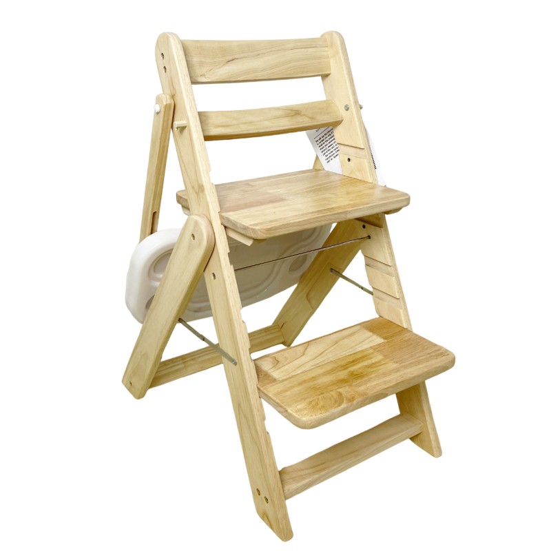 Stock Natural Wood Multifunctional Dining Children's Foldable Feeding Restaurant Baby High Chair