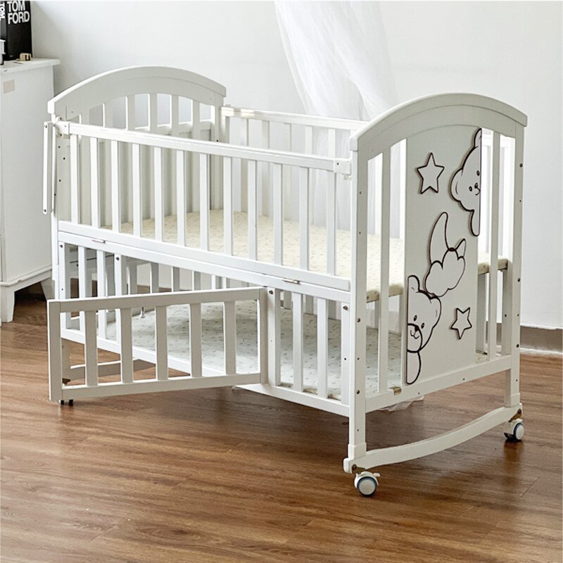 Multifunctional Newborn Sleep Wood Table Storage Wooden Bed