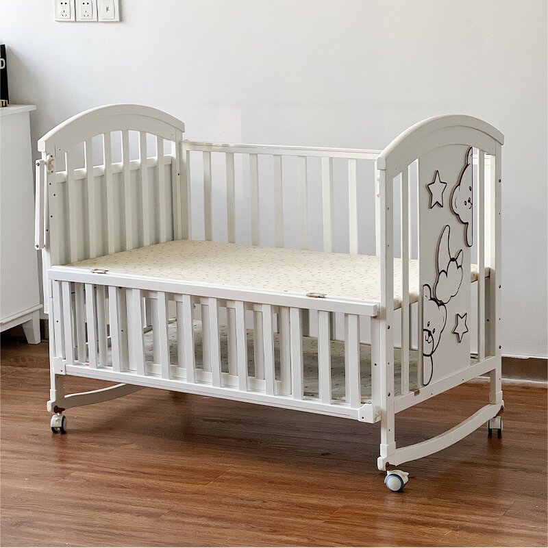Multifunctional Newborn Sleep Wood Storage Wooden Baby Bed