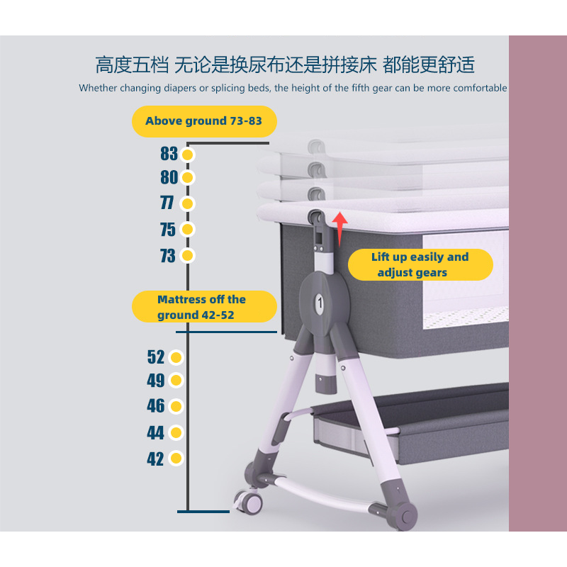 Cheap Foldable Bassinet Metal Plastic Swing Modern Crib Bed Swing Baby Cradle