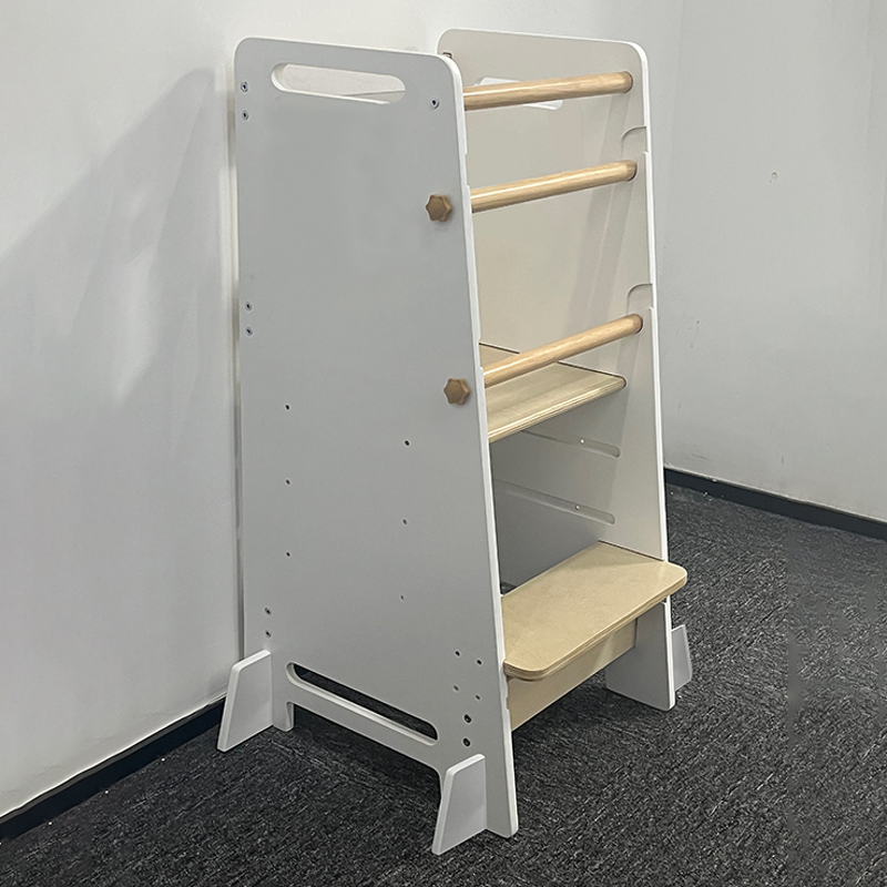 Modern Design Montessori Wooden Learning Tower Preschool Furniture Set Children's Standing Stool