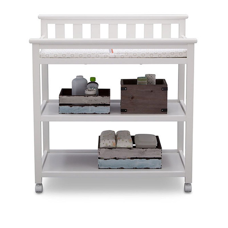 Durable Bedroom Furniture Preschooler Diaper Wooden Baby Changing Table with Storage Cabinet