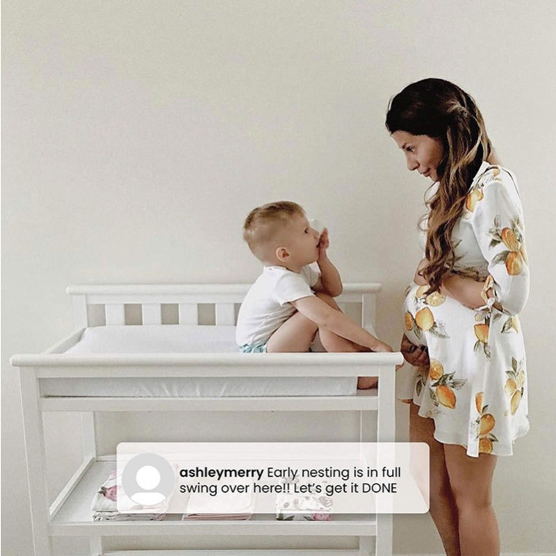 Durable Bedroom Furniture Preschooler Diaper Wooden Baby Changing Table with Storage Cabinet