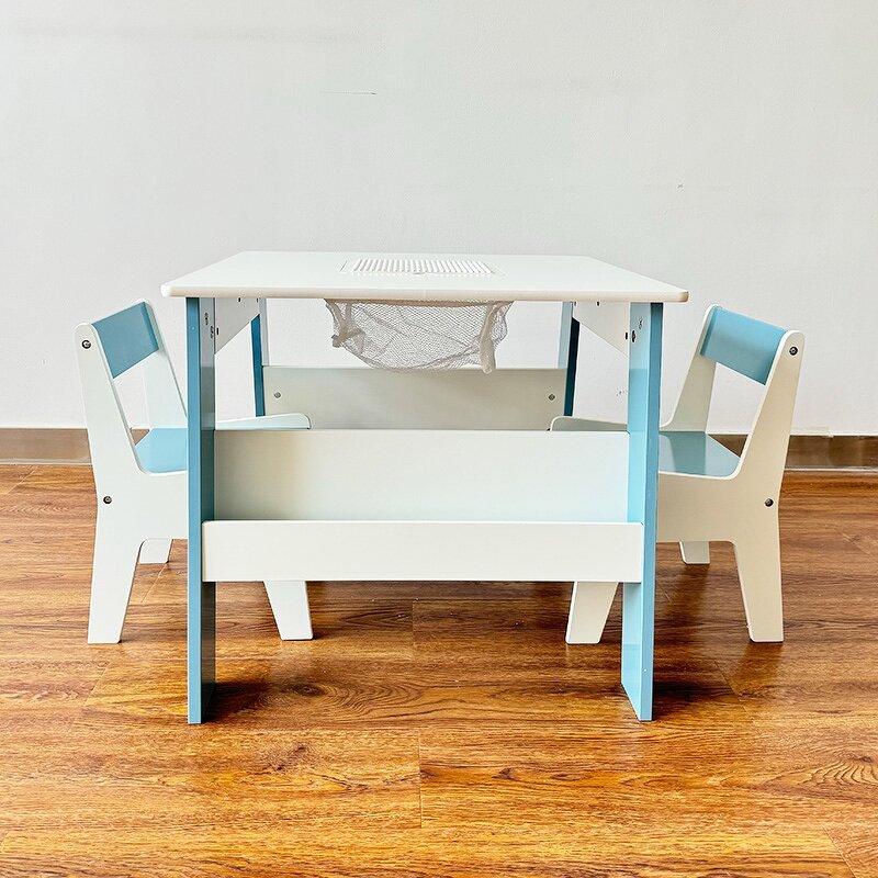 Ergonomic Modern Eco-Friendly Children's Activity Table Wooden Furniture Play Activity Children's Table and Chair Set