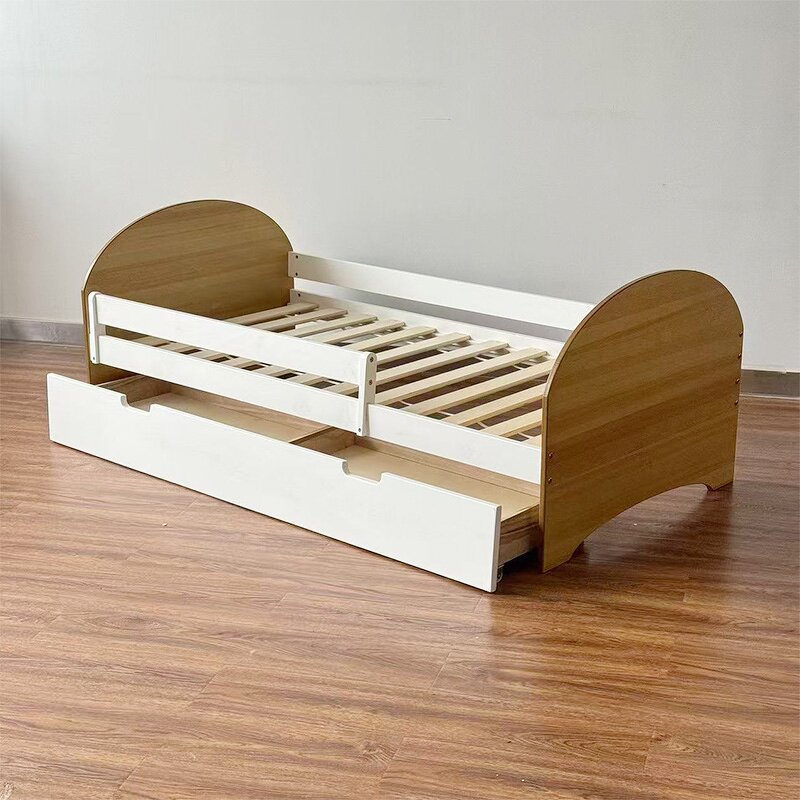 Stock Cama Montessori Single Toddler Sleep Wooden Children's Bed with Drawer Storage