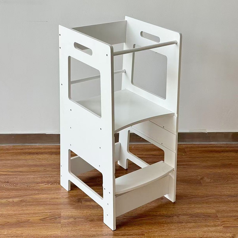 Adjustable Wooden Learning Tower Multi-Purpose Learning Stool Kitchen Helper Children's Learning Tower