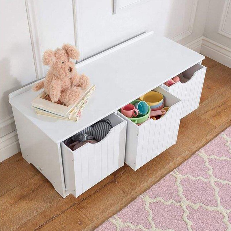 Children's Bin Foldable Toy Organizer with Lid Baby Toy Accessory Storage Basket