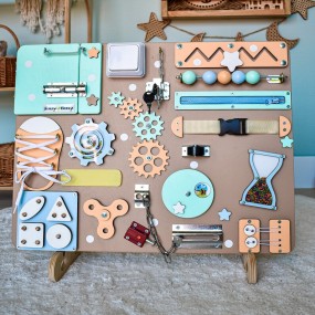 Learning Play Wooden Felt Activity Board Wall-mounted Toy Wooden Sensory Activity Board for Children