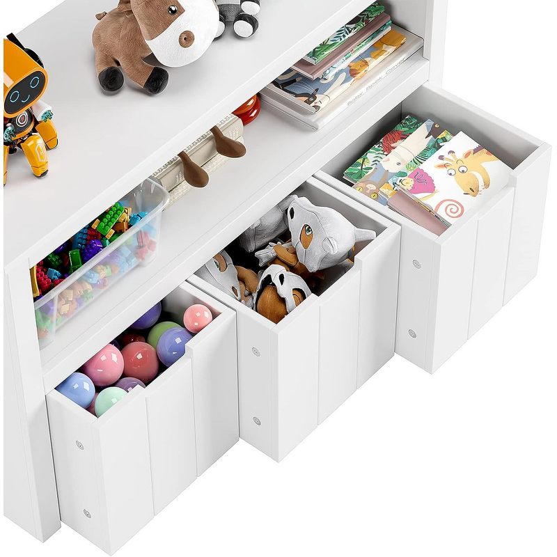 Display Kindergarten Activity Wooden Children's Toy Storage Cabinet Car Toy Cabinet with Storage Box