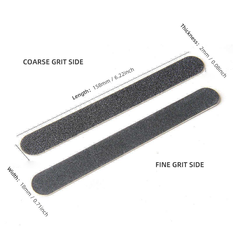 Wooden Stick Sanding Nail File Professional Disposable Emery Board Abrasive Nail File Washable Zebra Gray Wood Core File