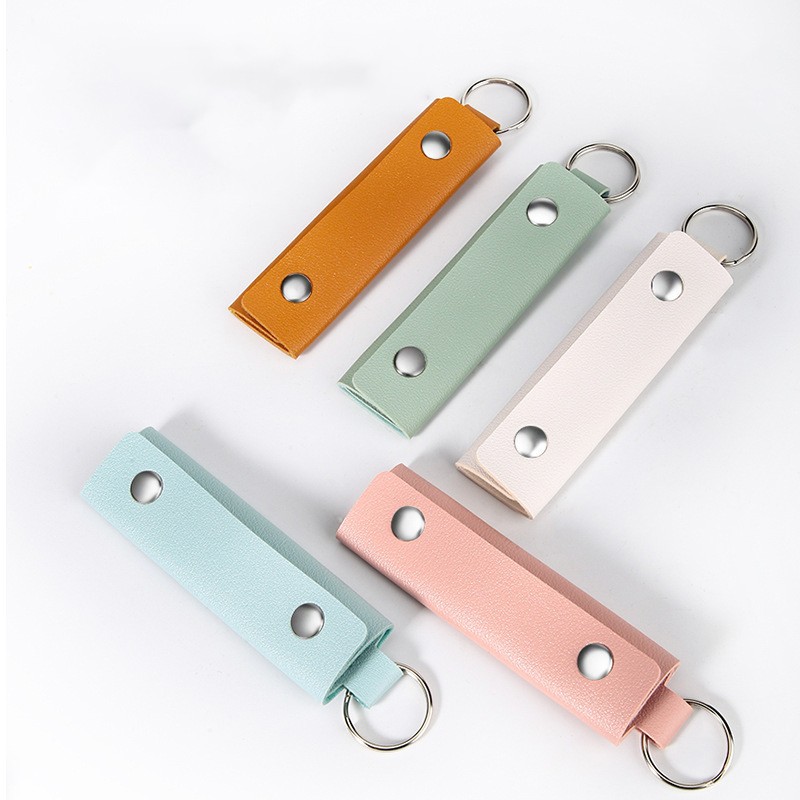 Custom Logo 6 Pcs Earwax Removal Kit Earwax Cleaning Tool Earwax Set with PU Leather