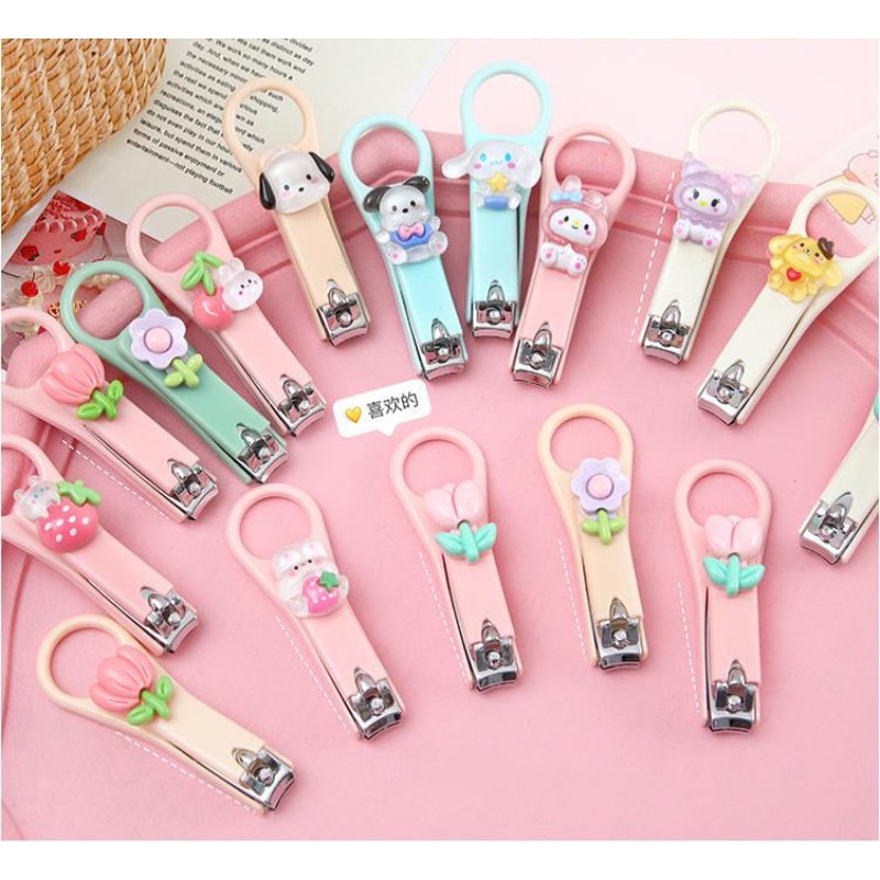 Cartoon Creative Fruit Flower Nail Clipper Cute Mini Nail Clipper Household Nail Clipper Manicure Pedicure Tool