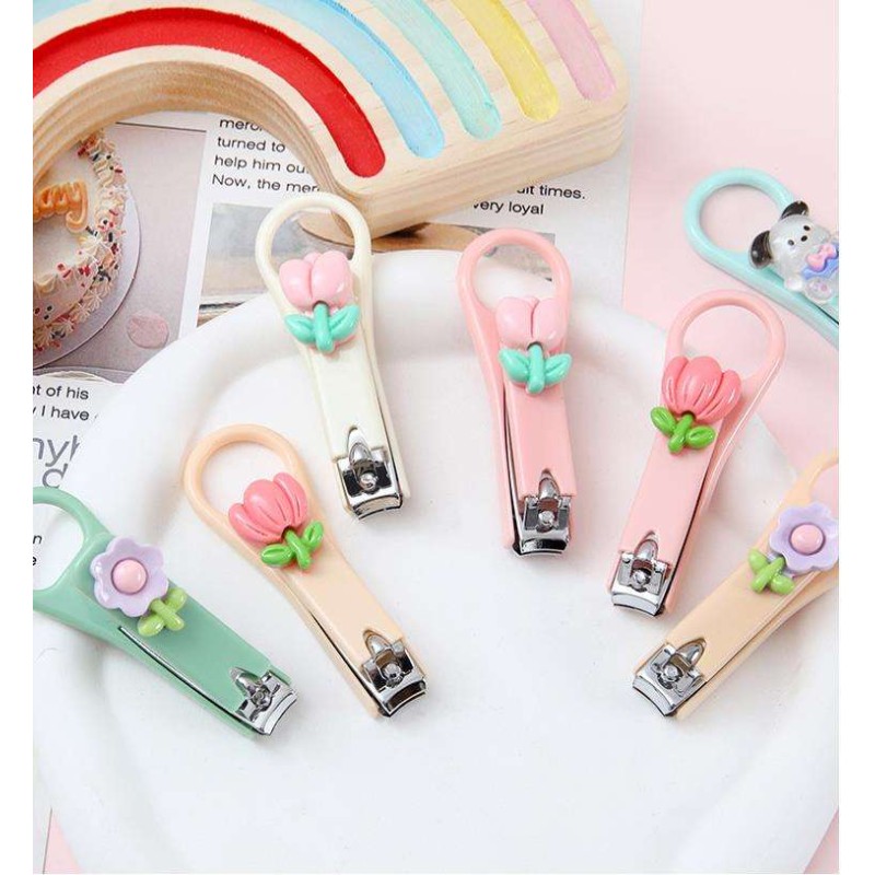 Cartoon Creative Fruit Flower Nail Clipper Cute Mini Nail Clipper Household Nail Clipper Manicure Pedicure Tool