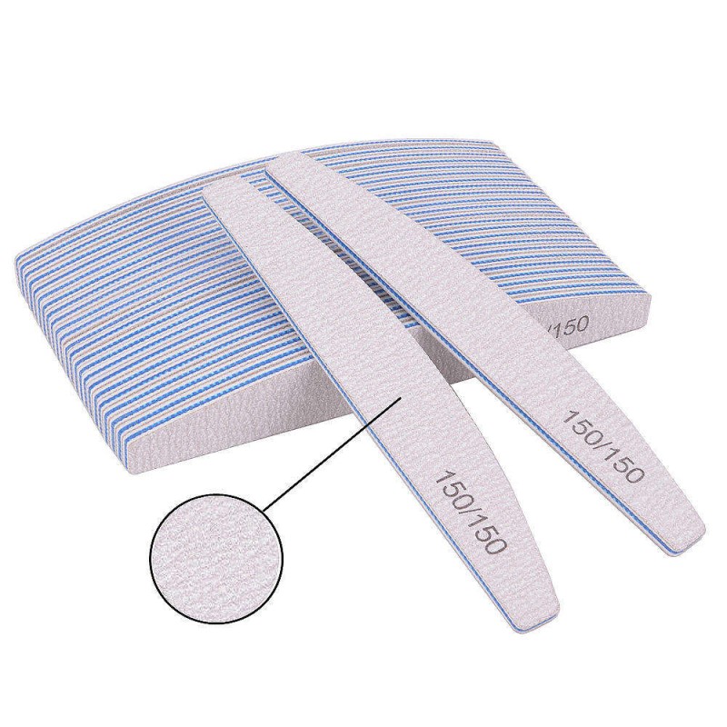 80/100/150/180/240 Grit Wholesale Custom Logo Nail File Dual-Side Washable Emery Board Reusable Nail Buffer