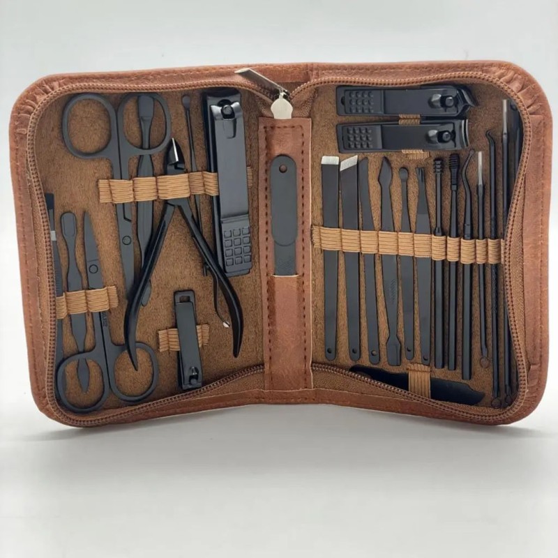 Custom Logo 26 Pcs Nail Art Set Nail Clipper Set Stainless Steel Professional Beauty Nail Cutter Set Pedicure Tools